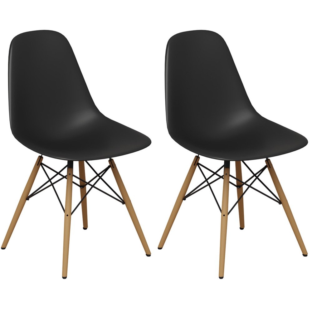 Kit 02 Cadeiras Eames Preto