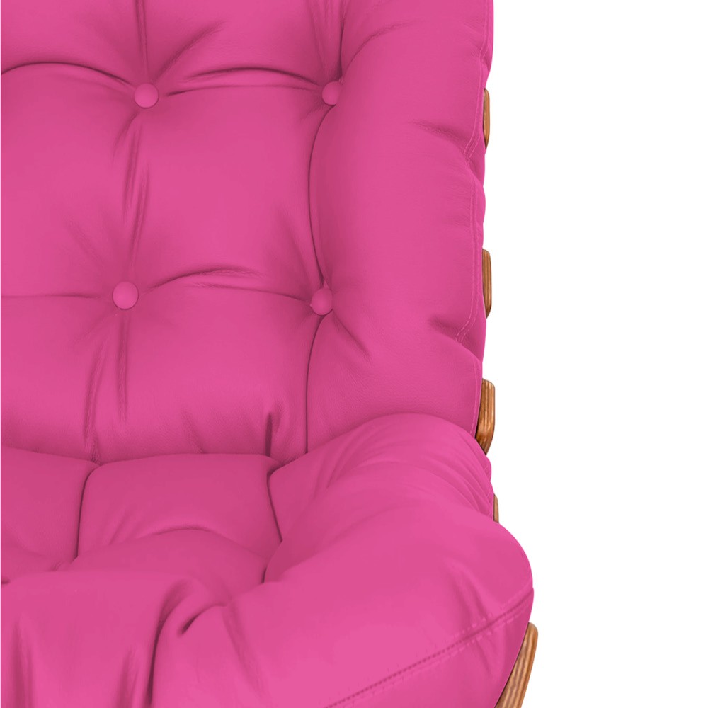 Poltrona Decorativa Costela Base Fixa Corano Pink - ADJ Decor