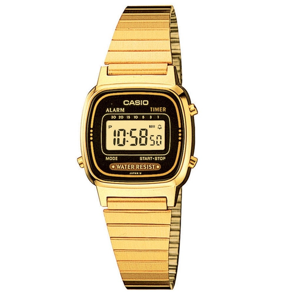 Relógio Casio Feminino Vintage Digital Dourado LA670WGA-1DF