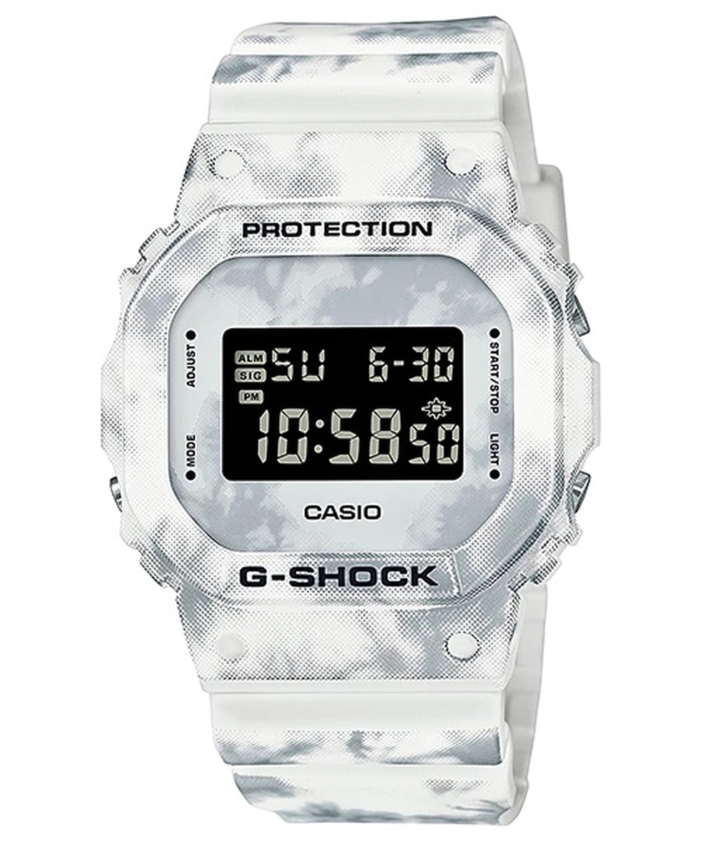 Relogio Casio G-Shock Frozen Forest Unissex Digital Cinza DW-5600GC-7DR