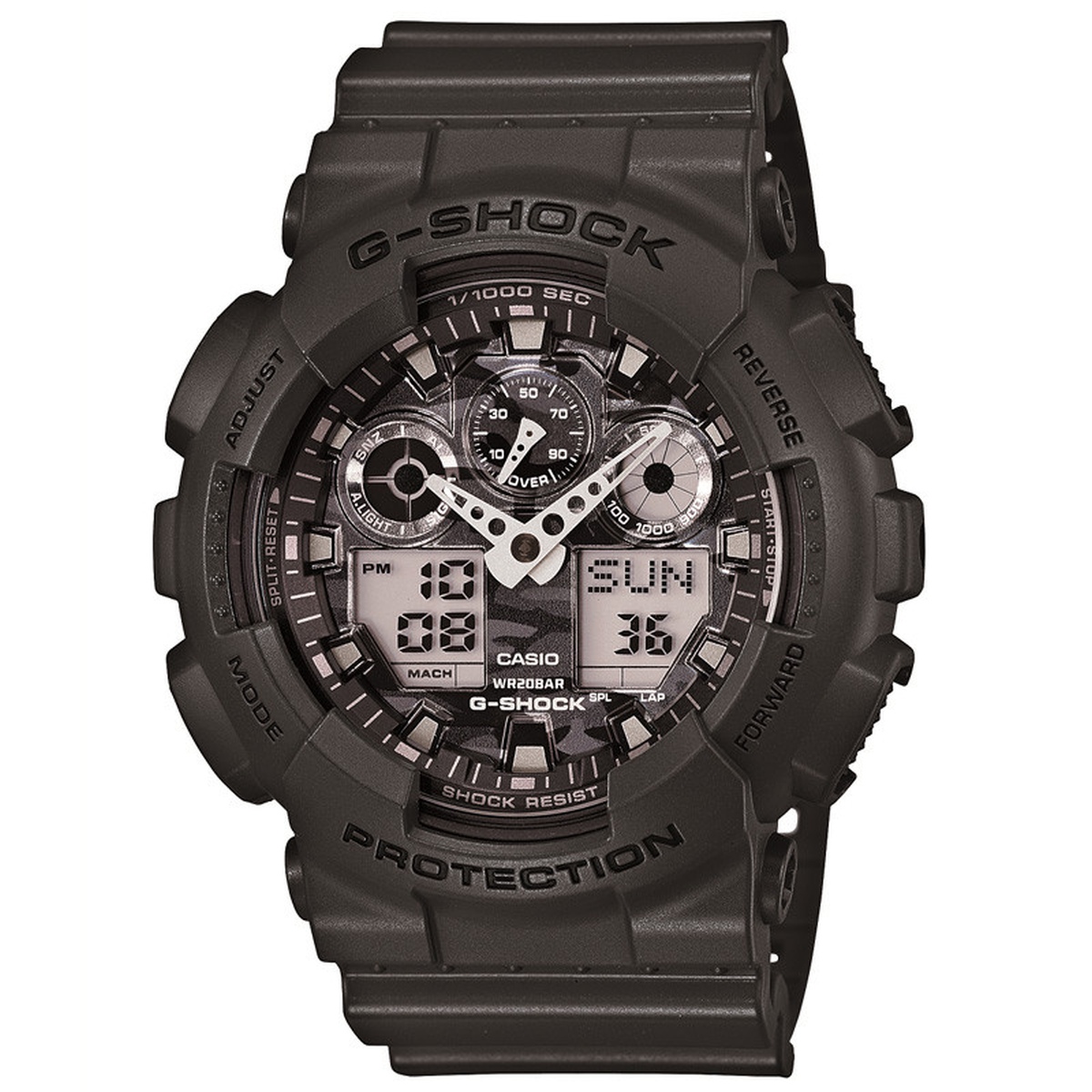 Relógio Casio G-Shock Masculino Anadigi Grafite GA-100CF-8ADR