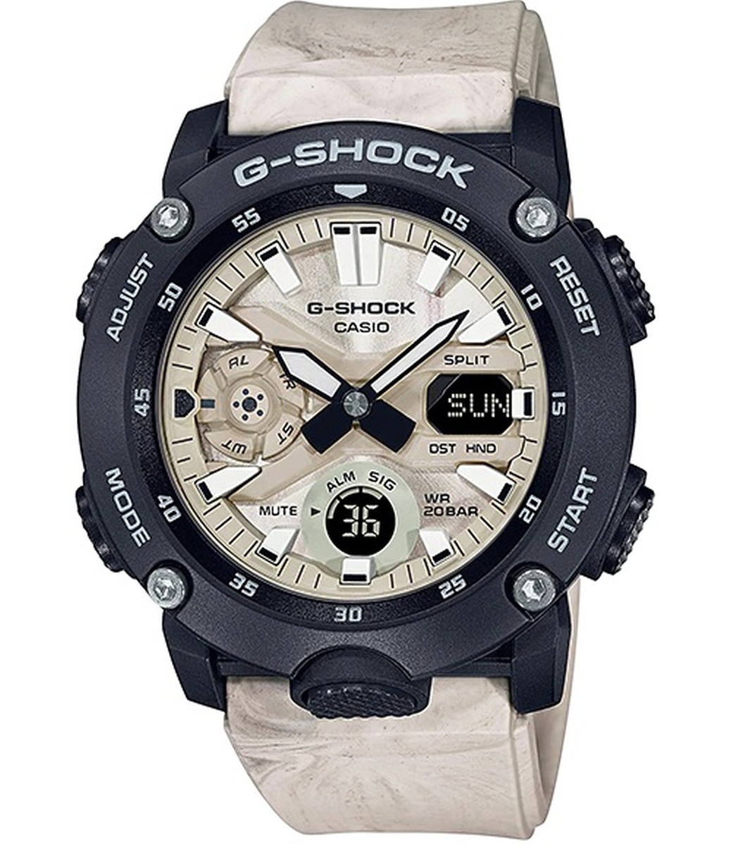 Relógio Casio G-Shock Masculino Anadigi Marmorizado GA-2000WM-1ADR