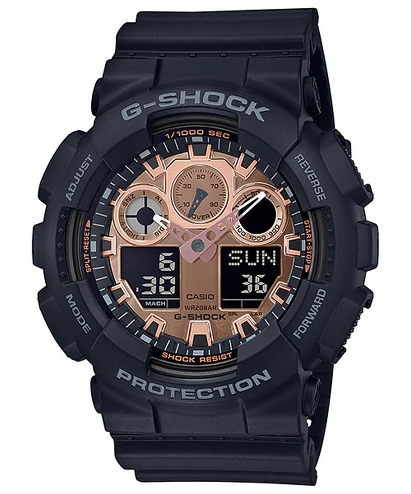 Relógio Casio G-Shock Masculino Anadigi Preto GA-100MMC-1ADR