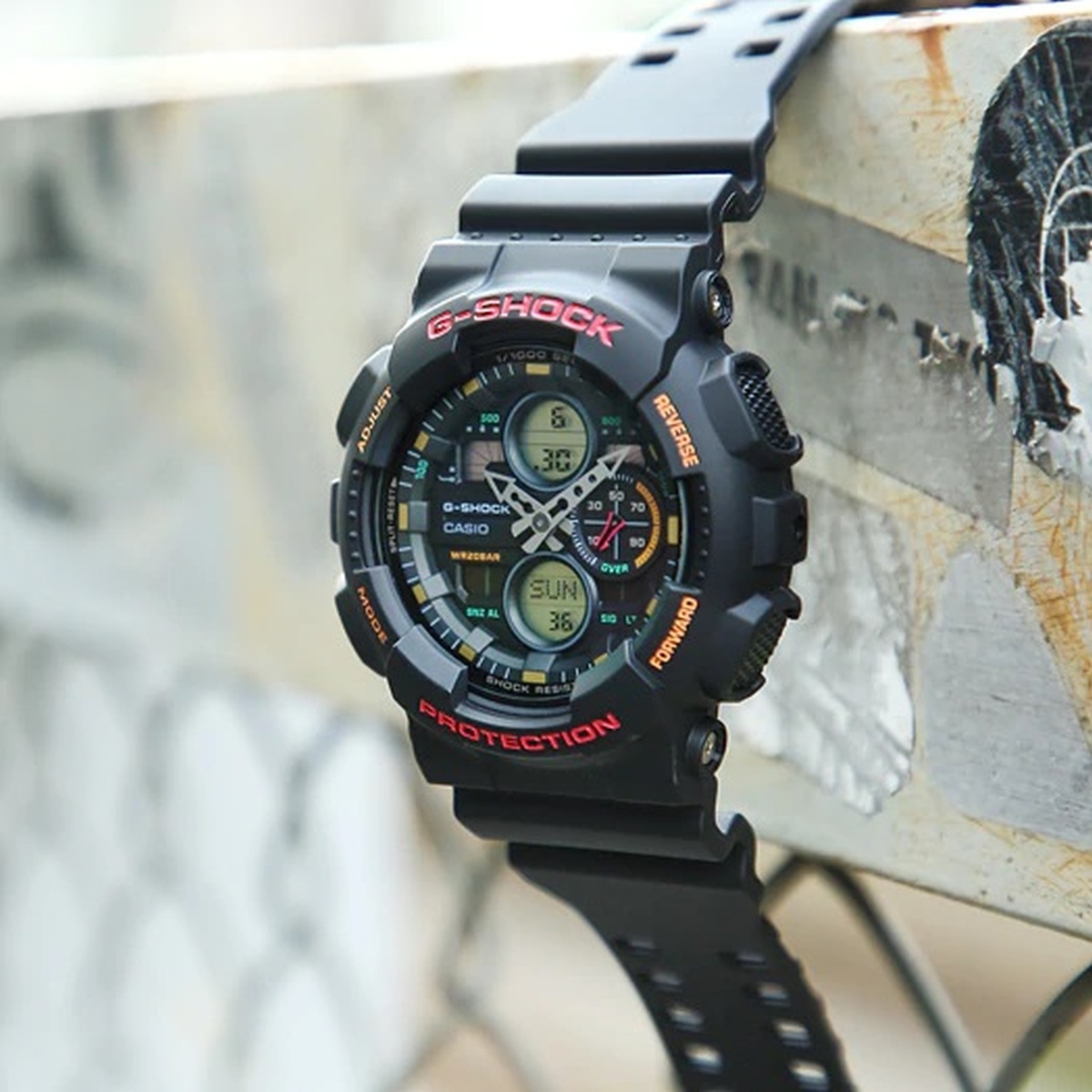 Relógio Casio G-Shock Masculino Anadigi Preto GA-140-1A4DR