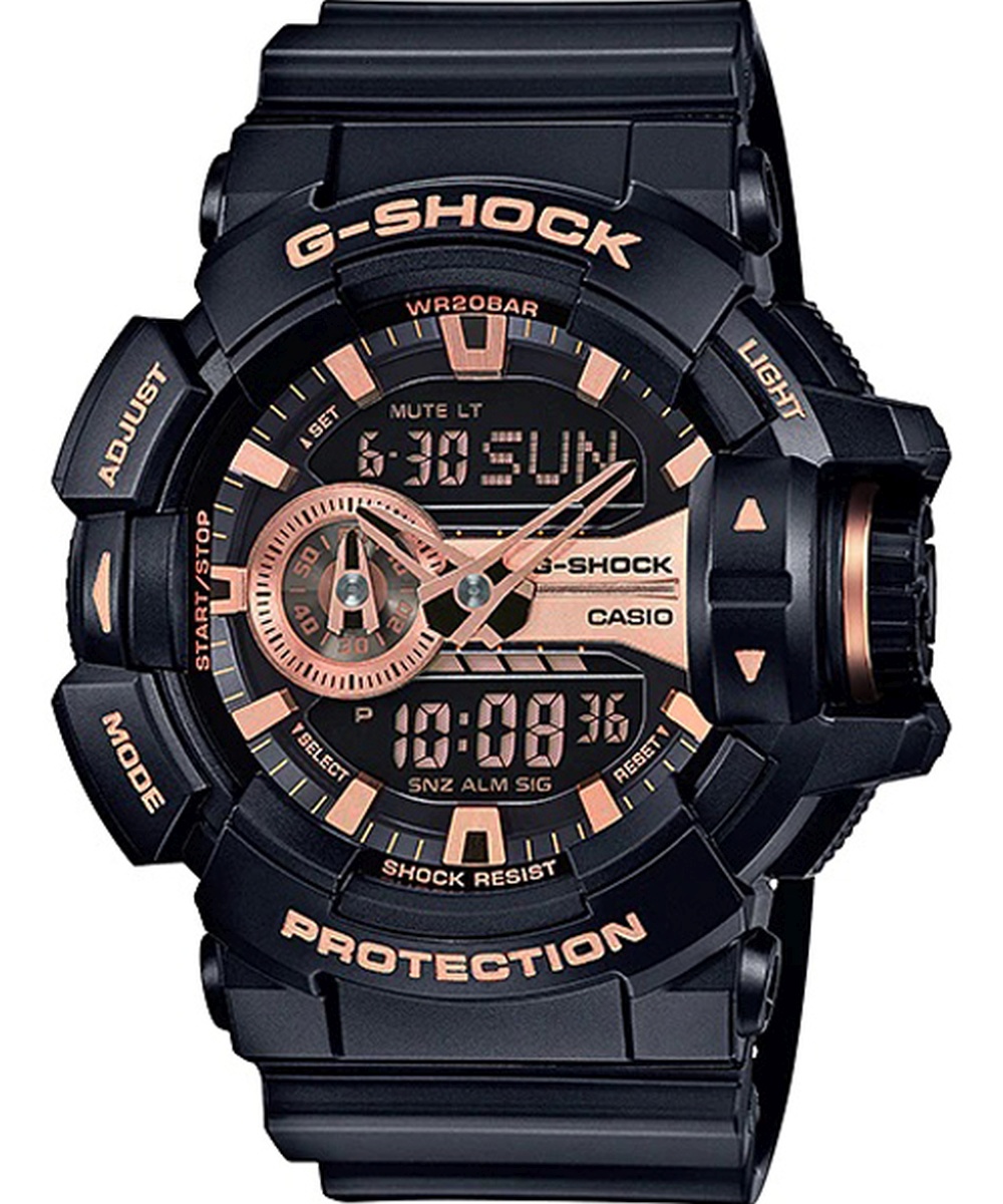 Relógio Casio G-Shock Masculino Anadigi Preto GA-400GB-1A4DR