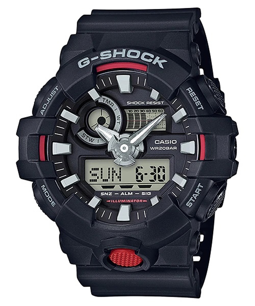 Relógio Casio G-Shock Masculino Anadigi Preto GA-700-1ADR