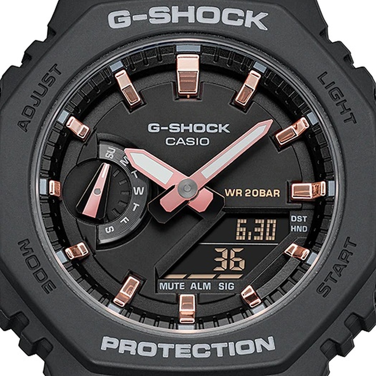 Relógio Casio G-Shock Feminino Anadigi Preto GMA-S2100-1ADR