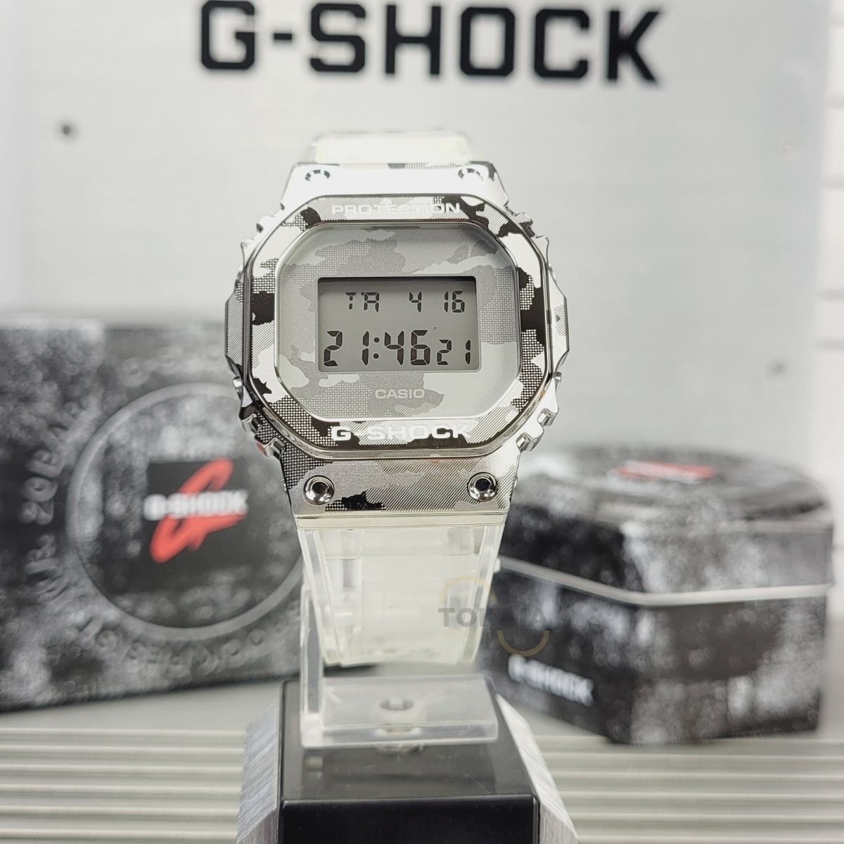 Relogio Casio G-Shock Masculino Digital Prata GM-5600SCM-1DR