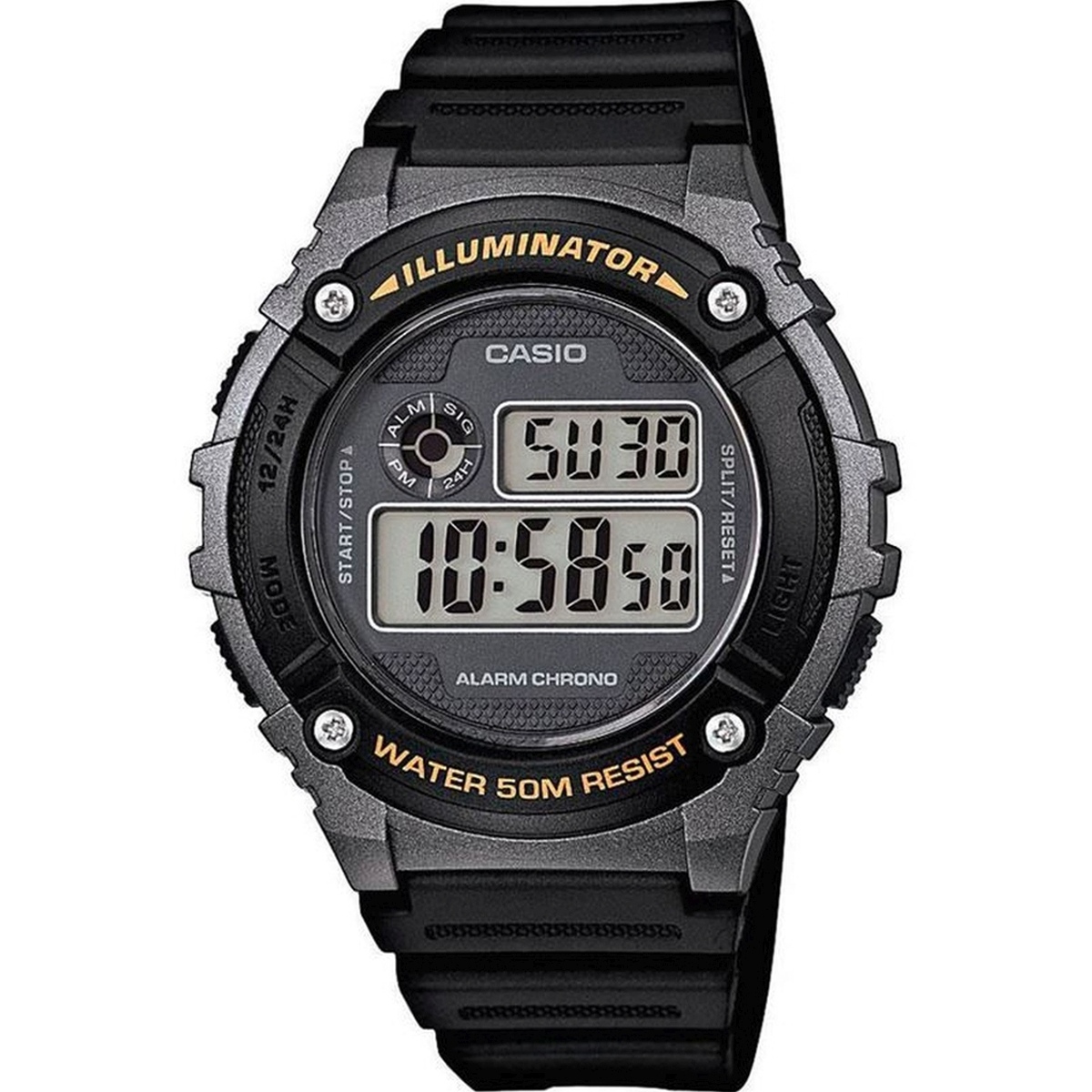 Relógio Casio Masculino Digital Preto W-216H-1BVDF