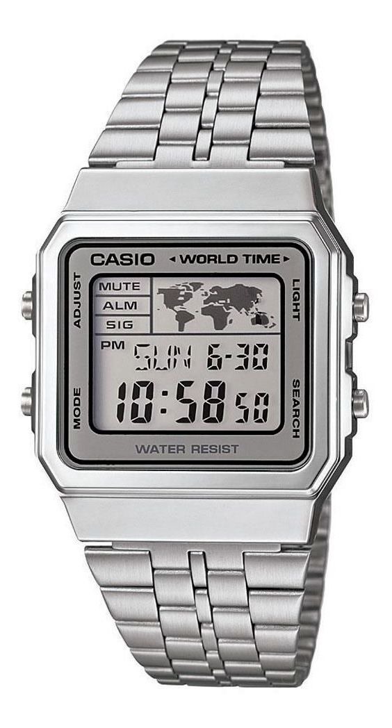 Relógio Casio Masculino Digital Vintage Prata A500WA-7DF