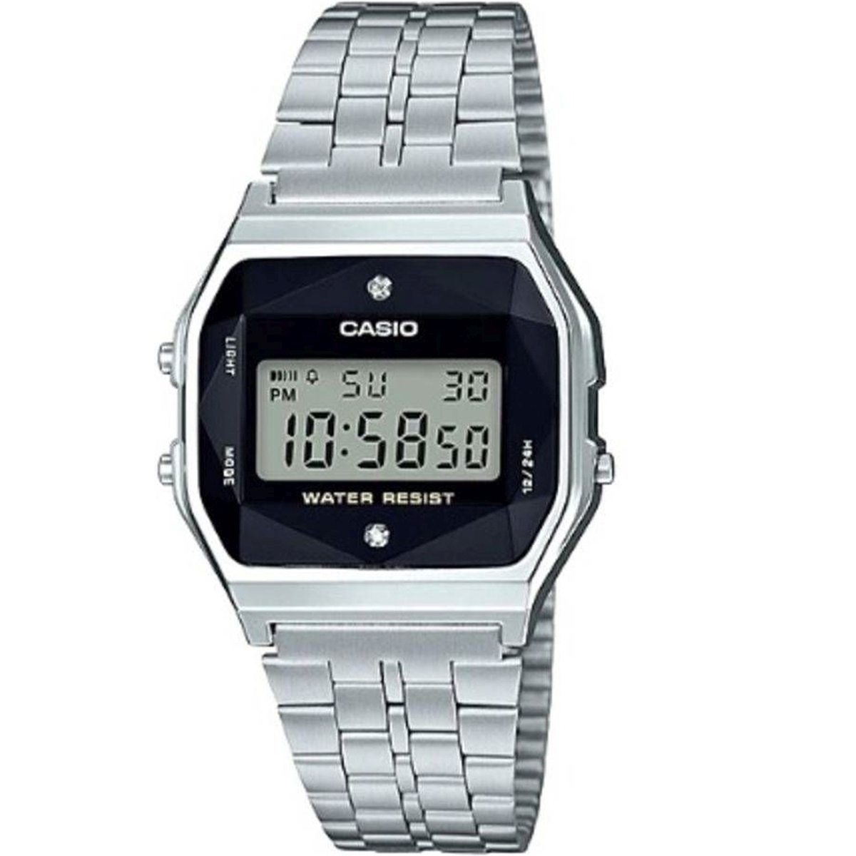 Relógio Casio Unissex Diamond Digital Prata A159WAD-1DF