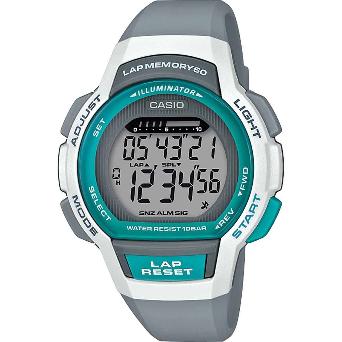 Relógio Casio Unissex Digital Cinza LWS-1000H-8AVDF