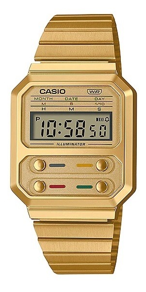 Relógio Casio Unissex Digital Vintage Dourado A100WEG-9ADF