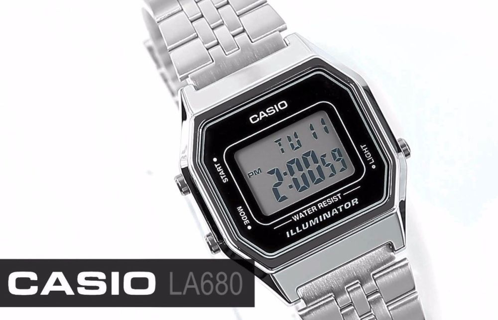 Relógio Casio Unissex Vintage Digital Prata LA680WA-1DF