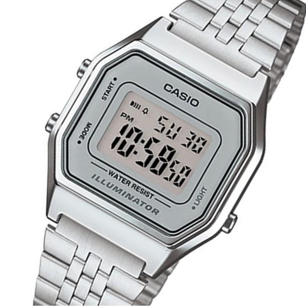 Relógio Casio Unissex Vintage Digital Prata LA680WA-7DF