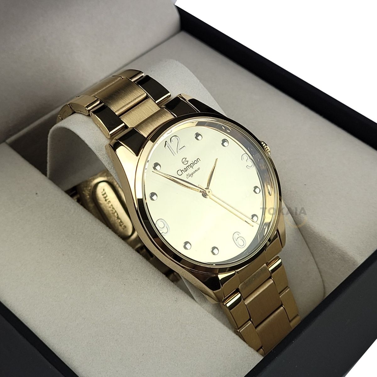 Relógio Champion Feminino Analógico Elegance Dourado CN24486G