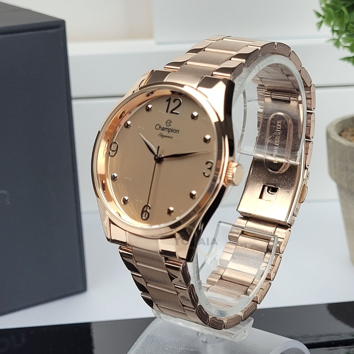 Relógio Champion Feminino Analógico Elegance Rose Gold CN24486Z