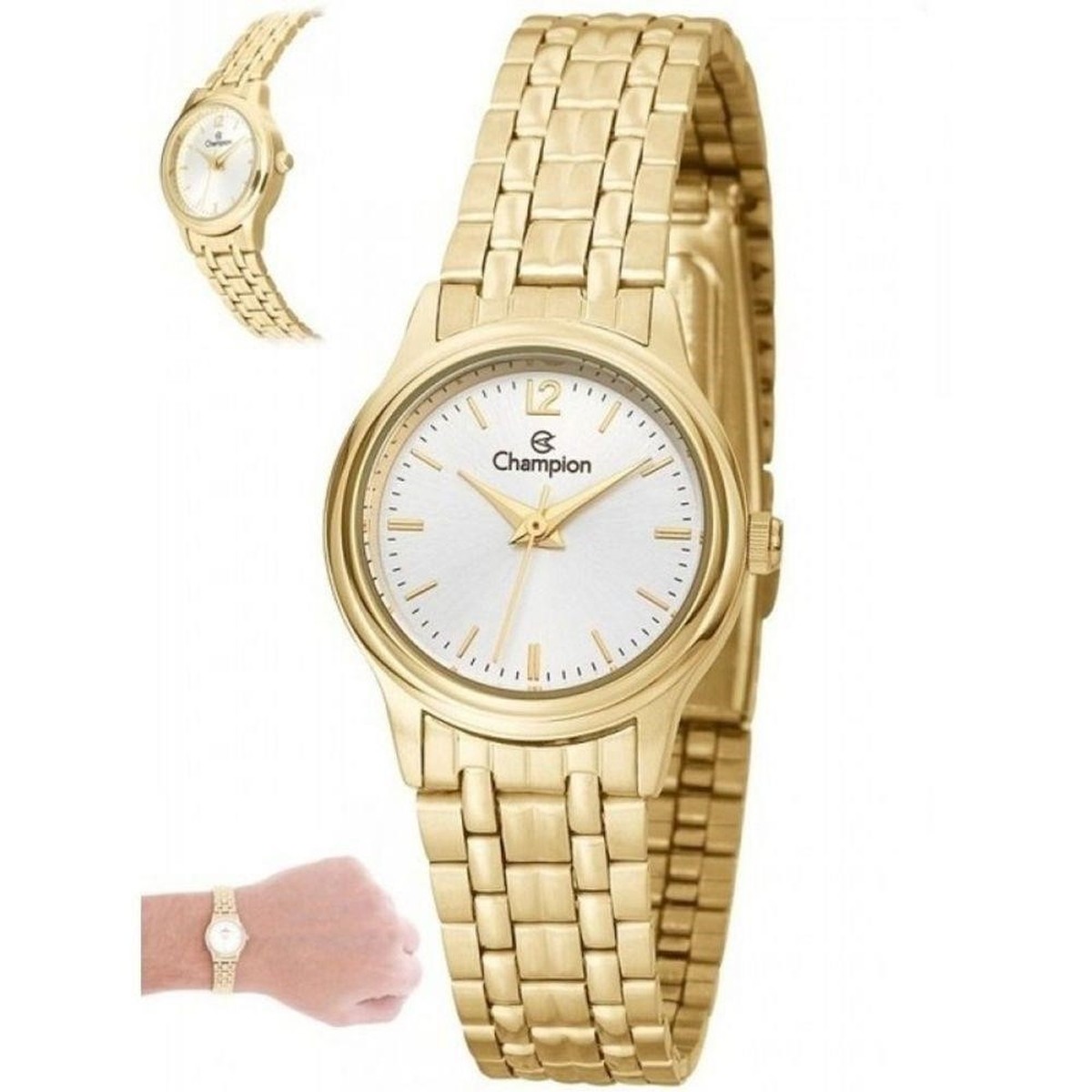 Relógio Champion Feminino Analógico Dourado CH25196H