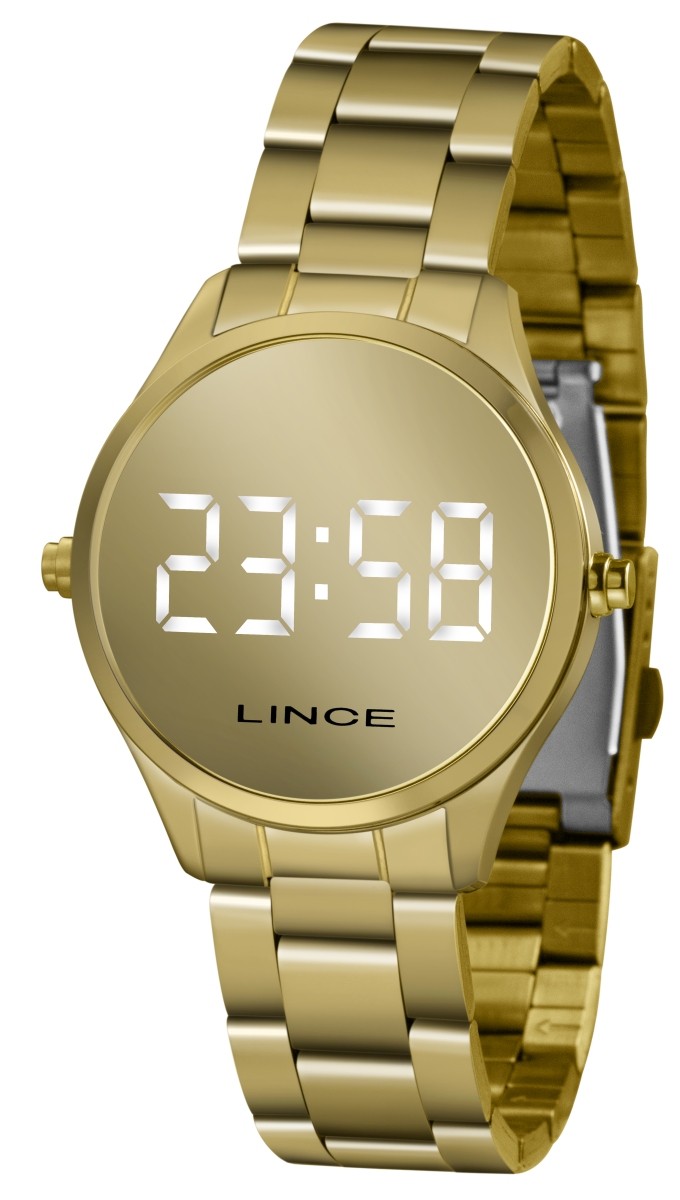 Relógio Lince Feminino Digital Dourado MDG4617L BXKX