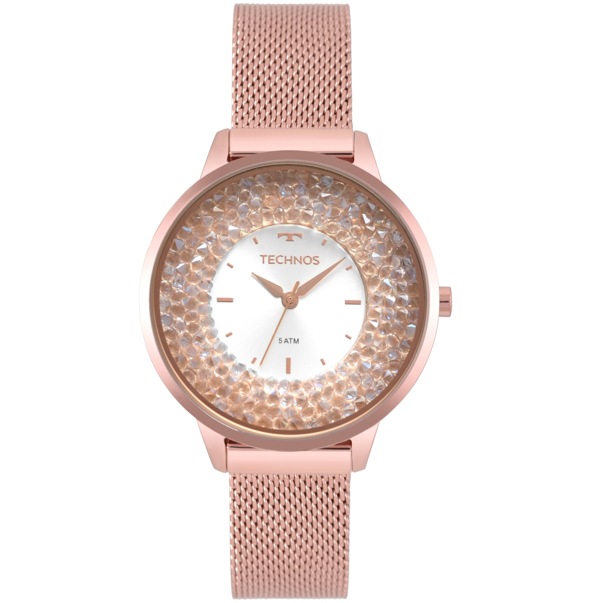 Relógio Technos Feminino Elegance Rose Gold 2035MQB/5K