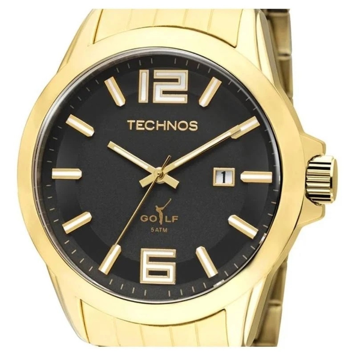 Relógio Technos Masculino Classic Golf Dourado 2115KLV/4P