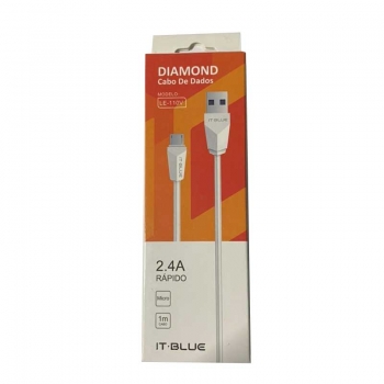 Cabo Dados V8 Micro USB IT-Blue Diamond 2.4A Quick  - LE-110V