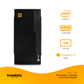 Computador Desktop Truedata Intel Core I5-2300 2.8ghz 4gb Ssd 120gb Win 10 Trial C/ Fonte Real 350w