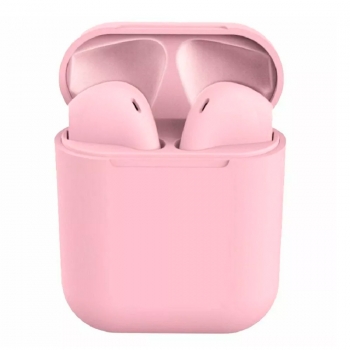 Fone De Ouvido Bluetooth Tipo Iphone Inpods 12 Macaron Rosa