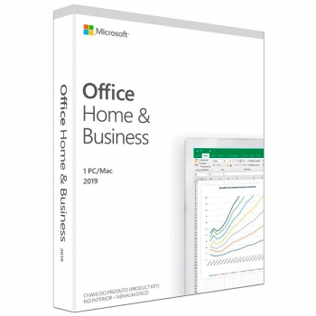 Software Office 2019 Home And Business 32-64 Bits T5d-03241 Caixinha C Midia - Outlook Word Excel Powerpoint Onenote