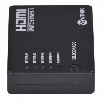 Switch Hdmi 5 Portas Vinik - Controle Remoto - Conecta Até 5 Aparelhos Em 1 Monitor
