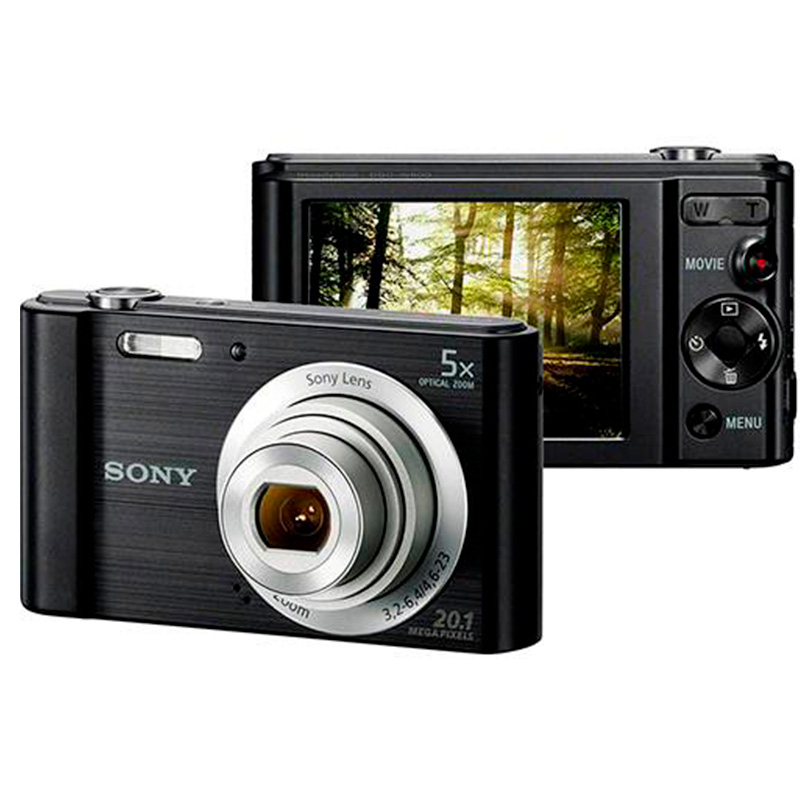 Camera Digital Sony 20mp Visor 2.7 Dsc-W800/B Zooxm Optico 5x Zoom Digital 10x