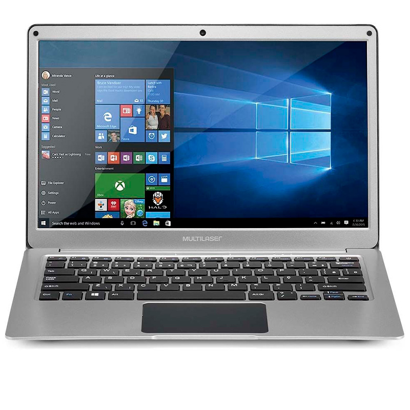 Notebook Multilaser Ultra Legacy Air Pro Pc234 Celeron 4gb 32gb Mmc Win10 Pro 13.3 Pols Prata