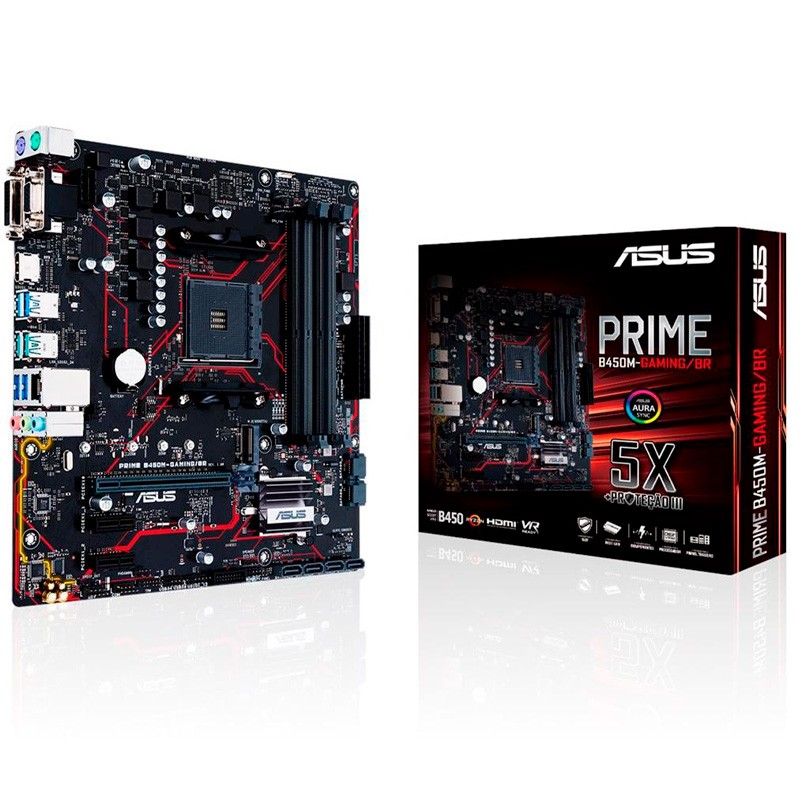 Placa Mae AMD Asus Prime B450-M-Gaming DDR4 Socket AM4