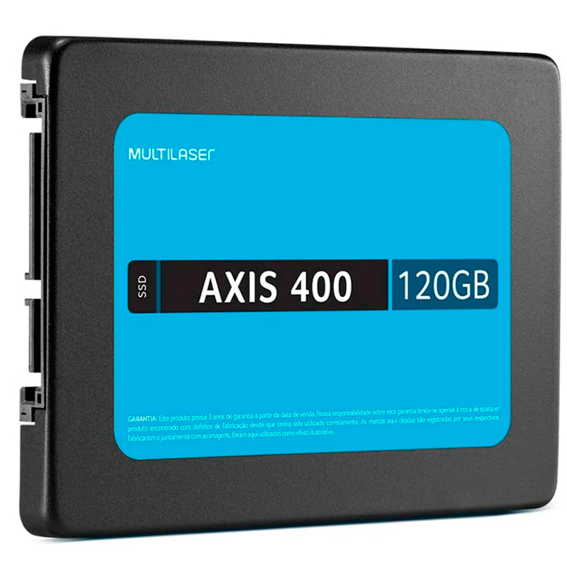 Ssd 120gb Multilaser Ss101 Axis400 430mb/s leitura 400mb/s gravação