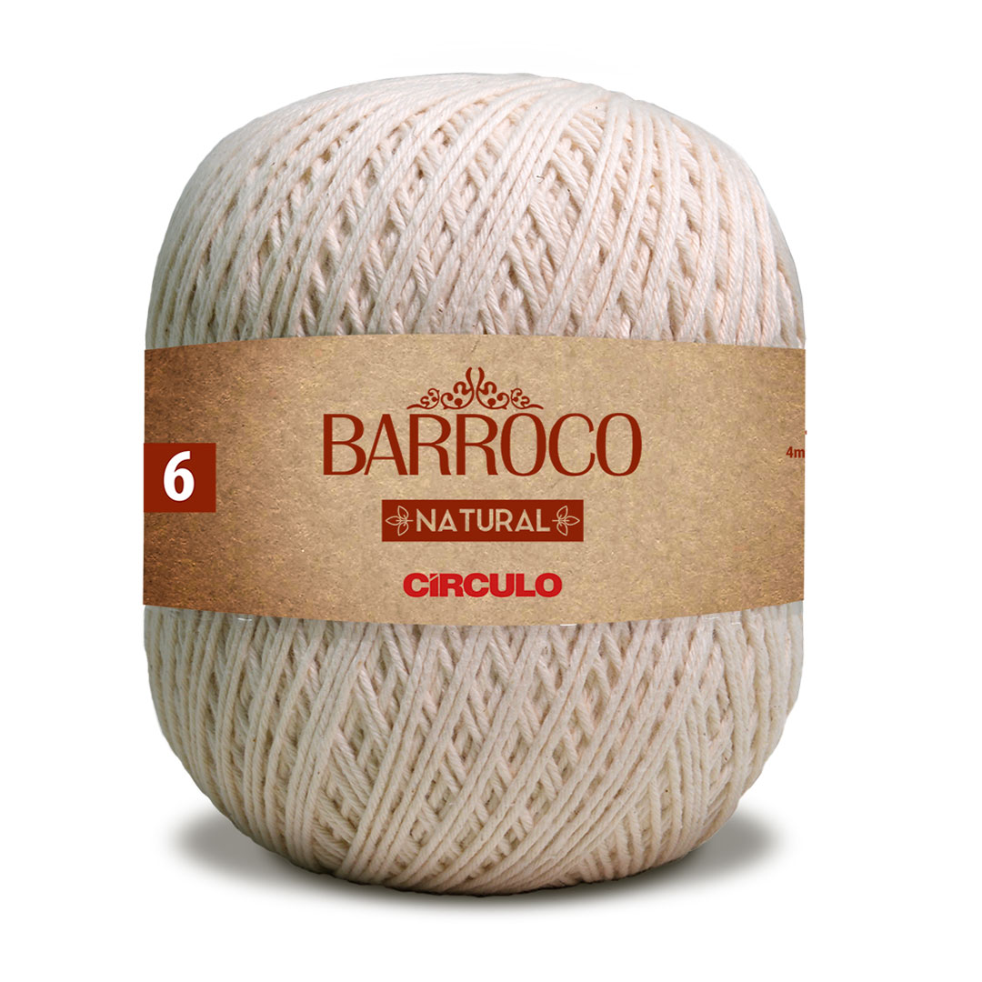 Barbante Barroco Natural Círculo Nº 6 700g