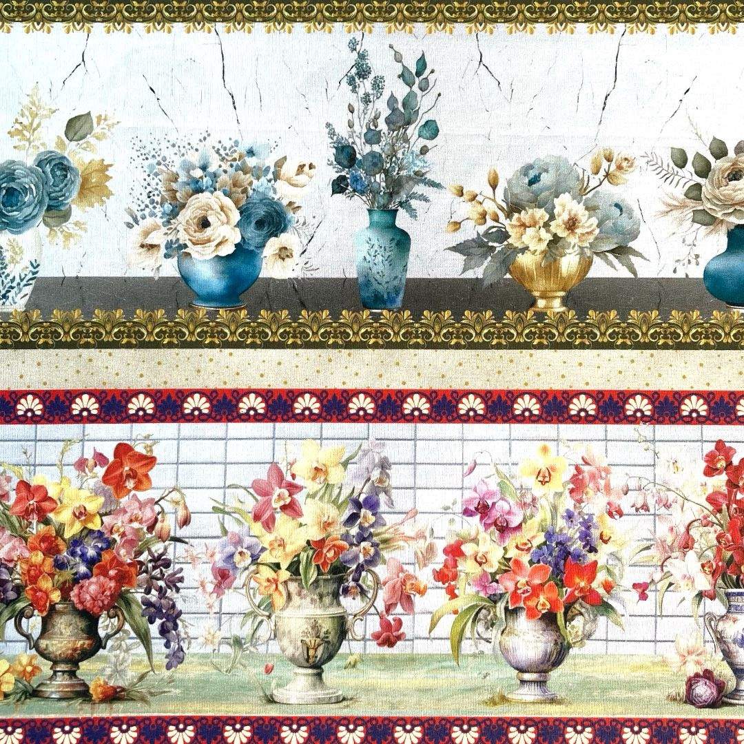 Barrado Digital Tricoline -   Vaso de Flores 0,55 x 1,50mt