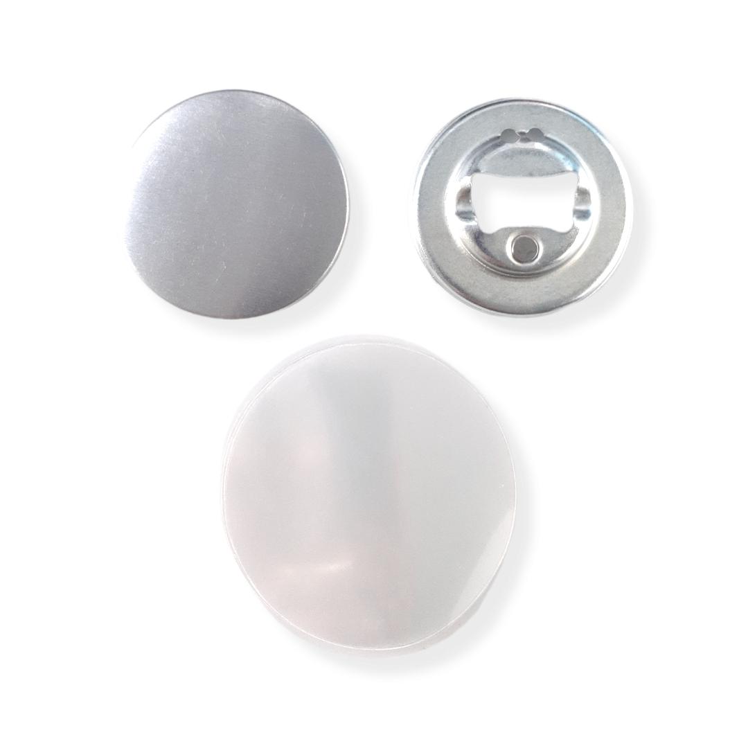 Button Abridor de Garrafa 55mm Mod 3 Desmontado com 50 Buttons Kit Button