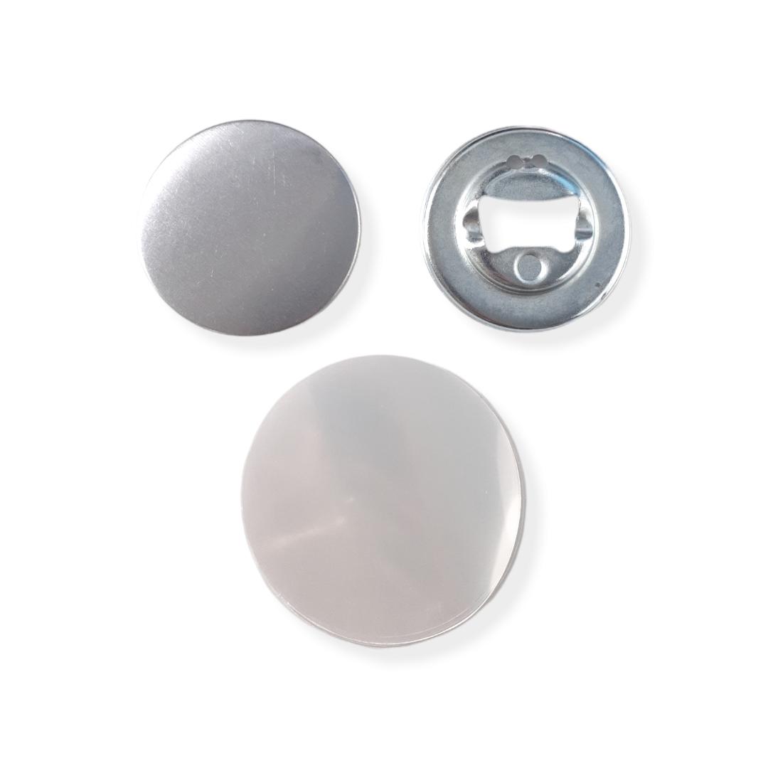 Button Abridor de Garrafa 55mm Mod 1 Desmontado com 50 Buttons Kit Button