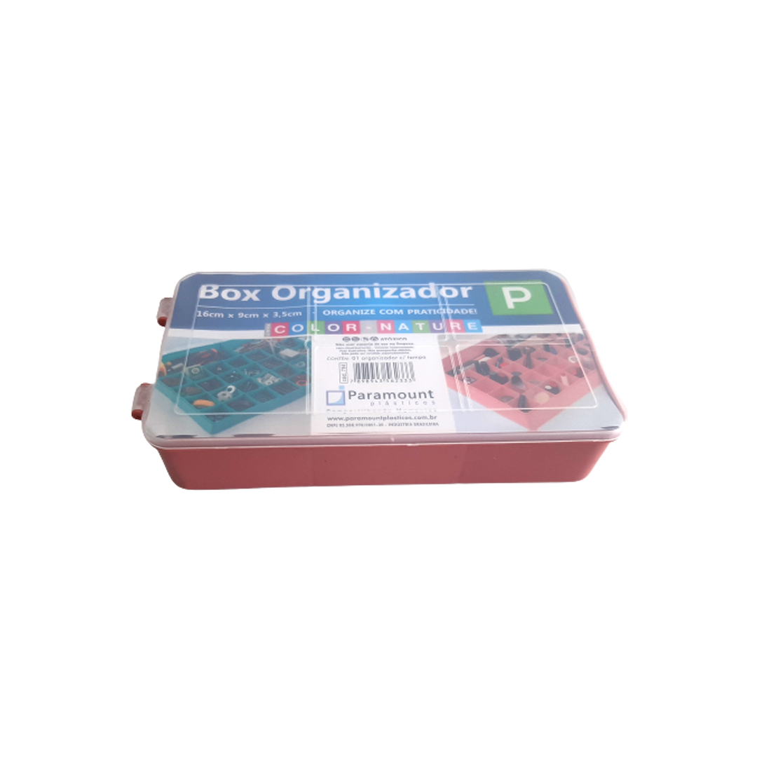 Caixa Box Organizadora Tam. P Ref. 704 cor Rosê med. 16 cm x 9 cm x 3,5 cm - Paramount