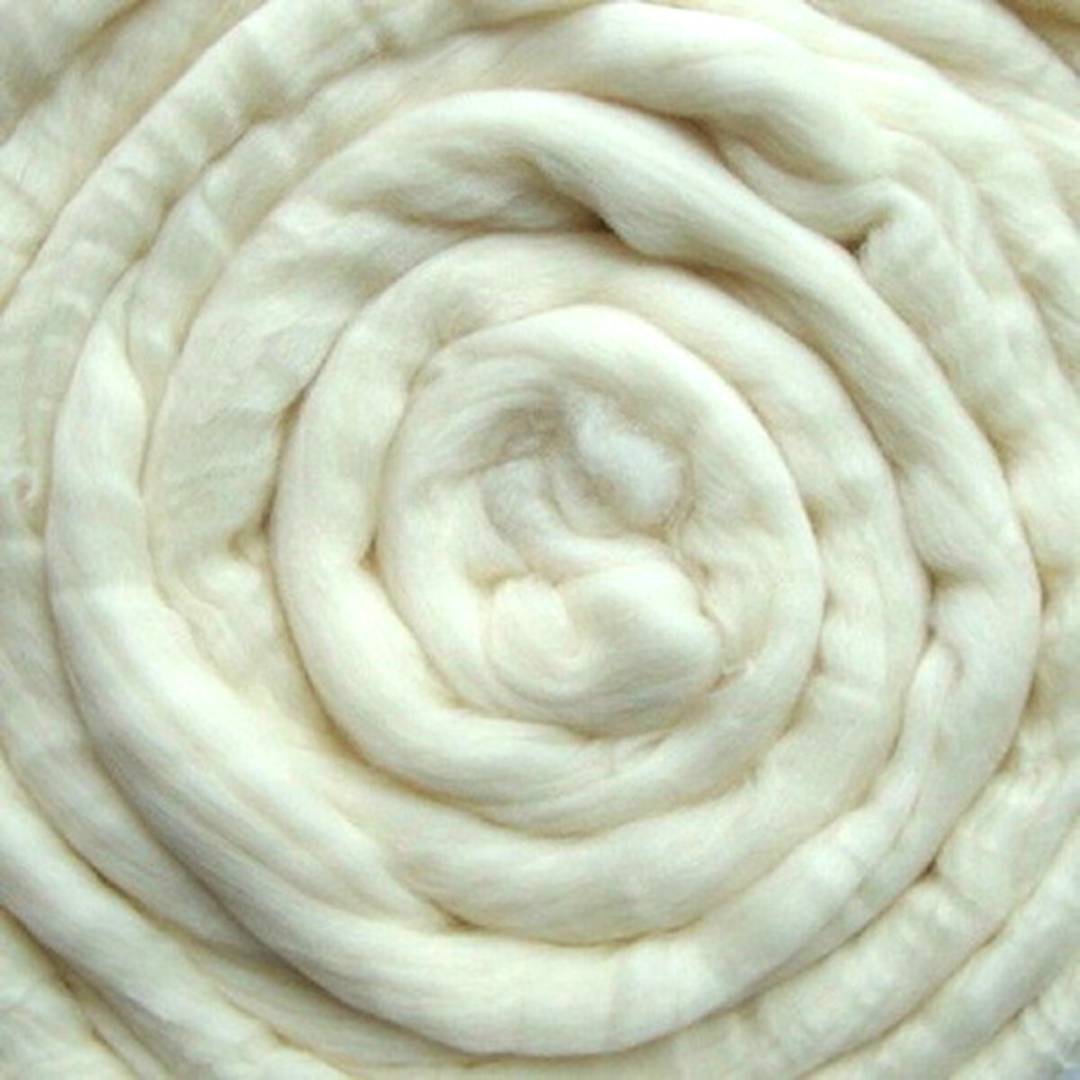 Lã Cardada Natural para Feltragem 100g