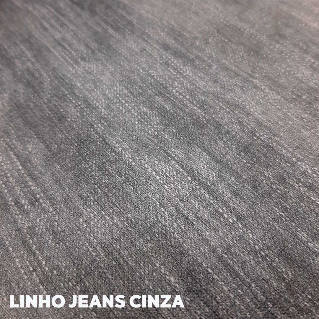 Sintético Linho Jeans 0.9mm cor Cinza med. 0,50 x 1,40 m