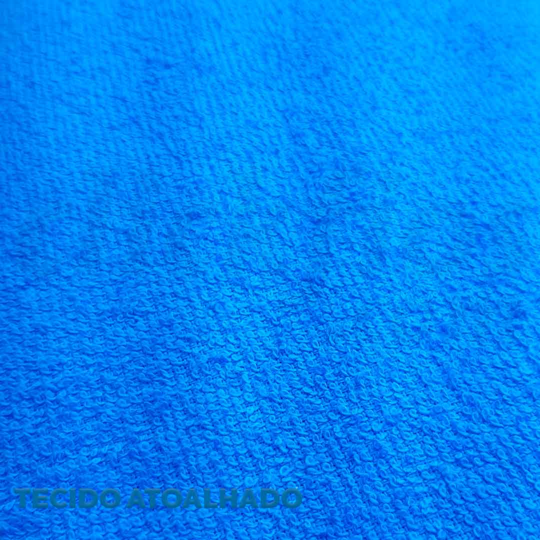 Tecido Atoalhado Felpudo Azul ref. 11845 Dohler 0,50 x 1,40 m.