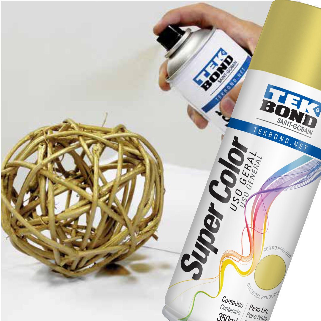 Tinta Spray Dourada Uso Geral 350ml Tekbond