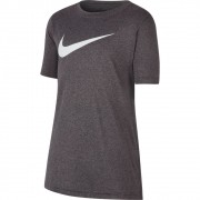 Camiseta Nike DRY Tee Swoosh Infantil Charcoal Heathr