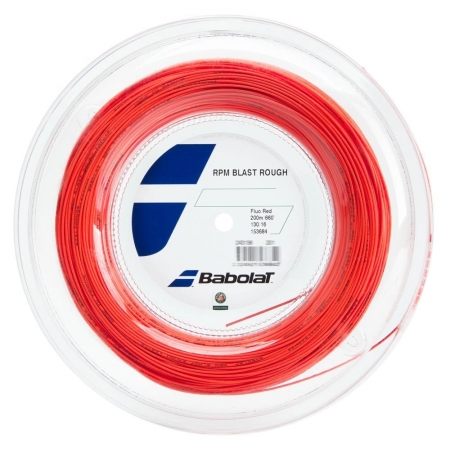 Corda de Tenis Babolat RPM BLAST Rough 1.30MM Rolo com 200M Vermelho Fluor