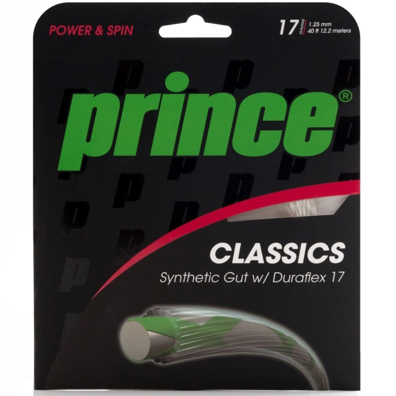 Corda de Tenis Prince Synthetic GUT Branca 1.25MM SET Individual
