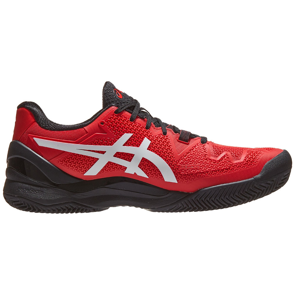 Tenis ASICS GEL Resolution 8 CLAY Eletric RED e White