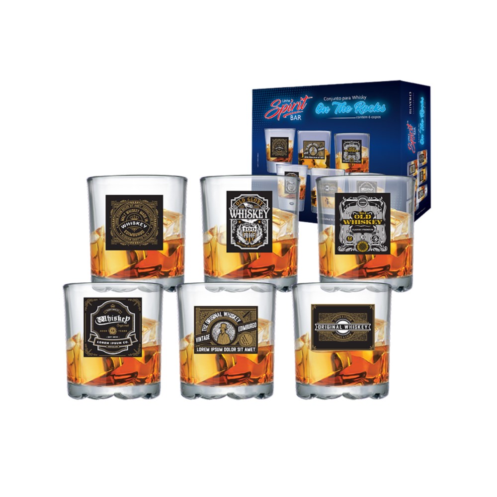 Conjunto De Copos De Whisky Mirage Com 6 Peças Ref:6680705 - Ruvolo