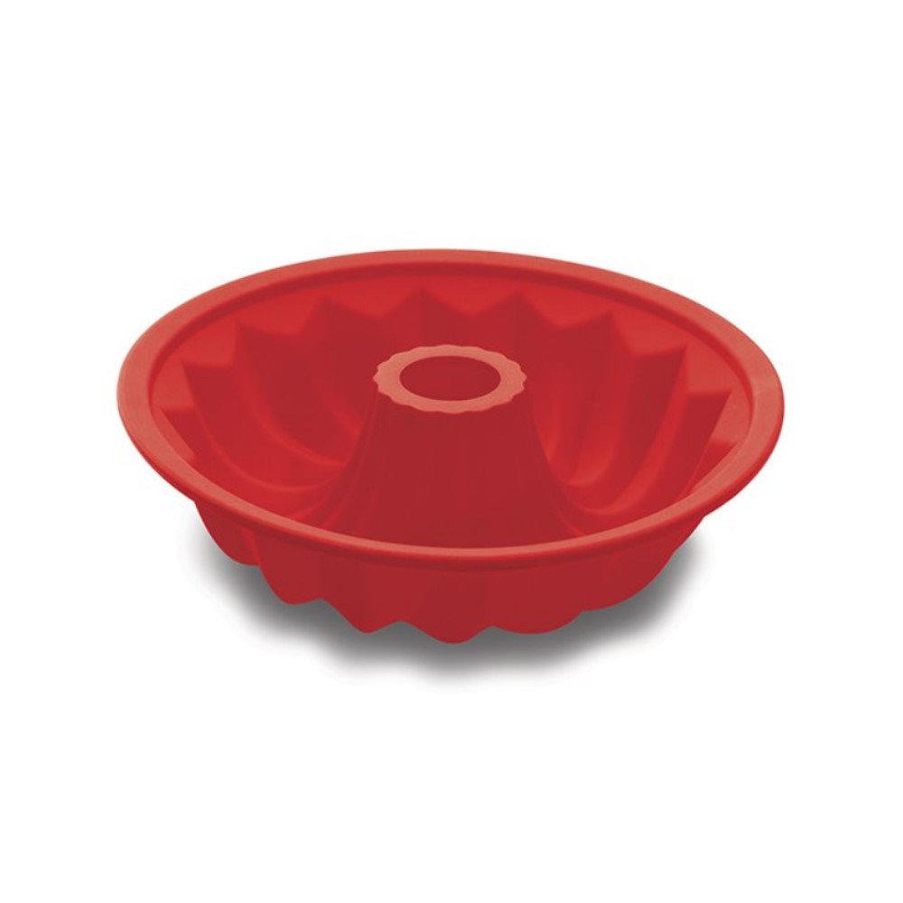Forma De Silicone Com Furo Vermelha 25,7x6,5cm Ref:slc105vm - Hercules