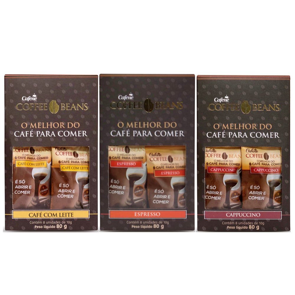 Kit Coffee Beans Tradicional - Cappuccino, Expresso e Café Com Leite